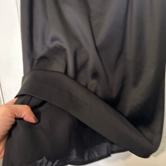 "Erin by Erin Fetherston" Black Silk Bow Backed Dress_Size 8 - Picture 3 of 15